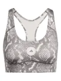 adidas by Stella McCartney Power Impact racerback snake-print sports bra - Grey