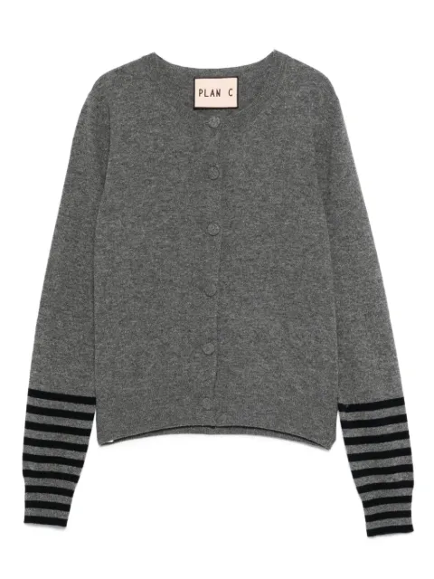 Plan C stripe-detail cardigan