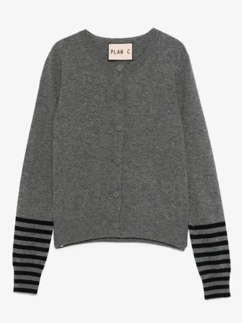 Plan C stripe-detail cardigan