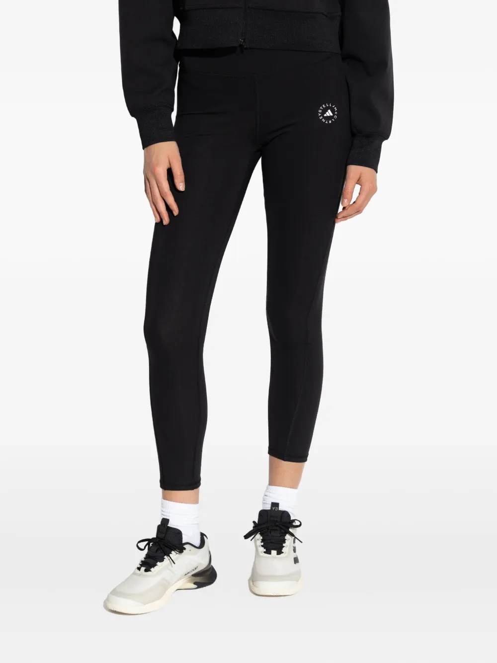 adidas by Stella McCartney x Stella McCartney legging verfraaid met logo Zwart