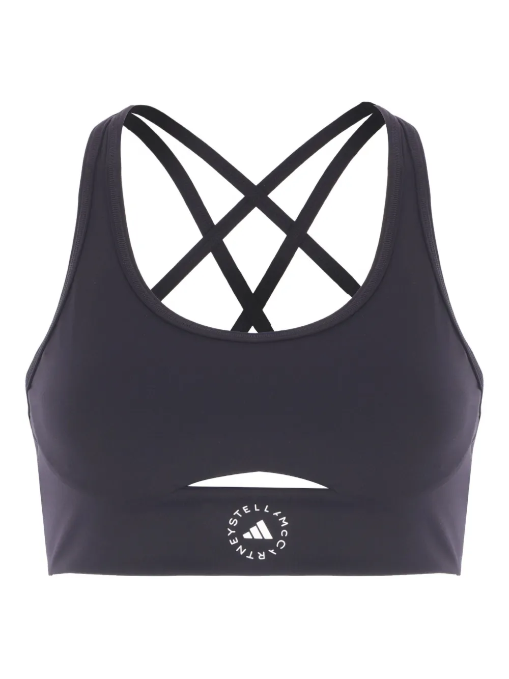 Adidas by Stella McCartney cross-back sports bra Zwart