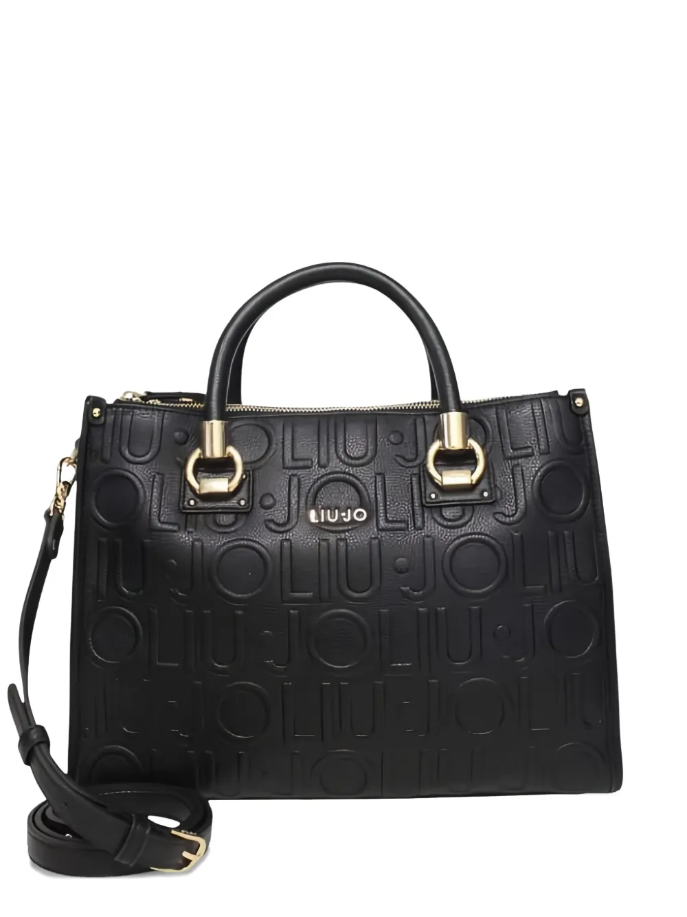 Liu •jo Embossed-logo Tote Bag In Black