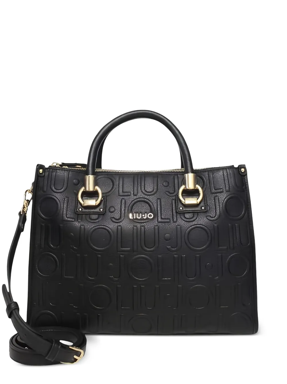 LIU JO logo-plaque satchel | Black | Image 1
