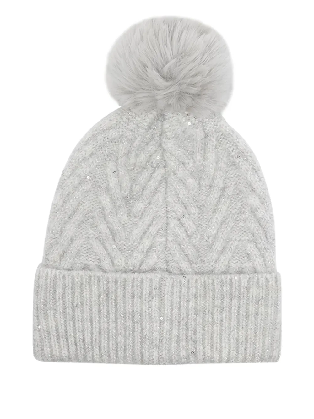 LIU JO pompom chevron beanie hat | Image 2