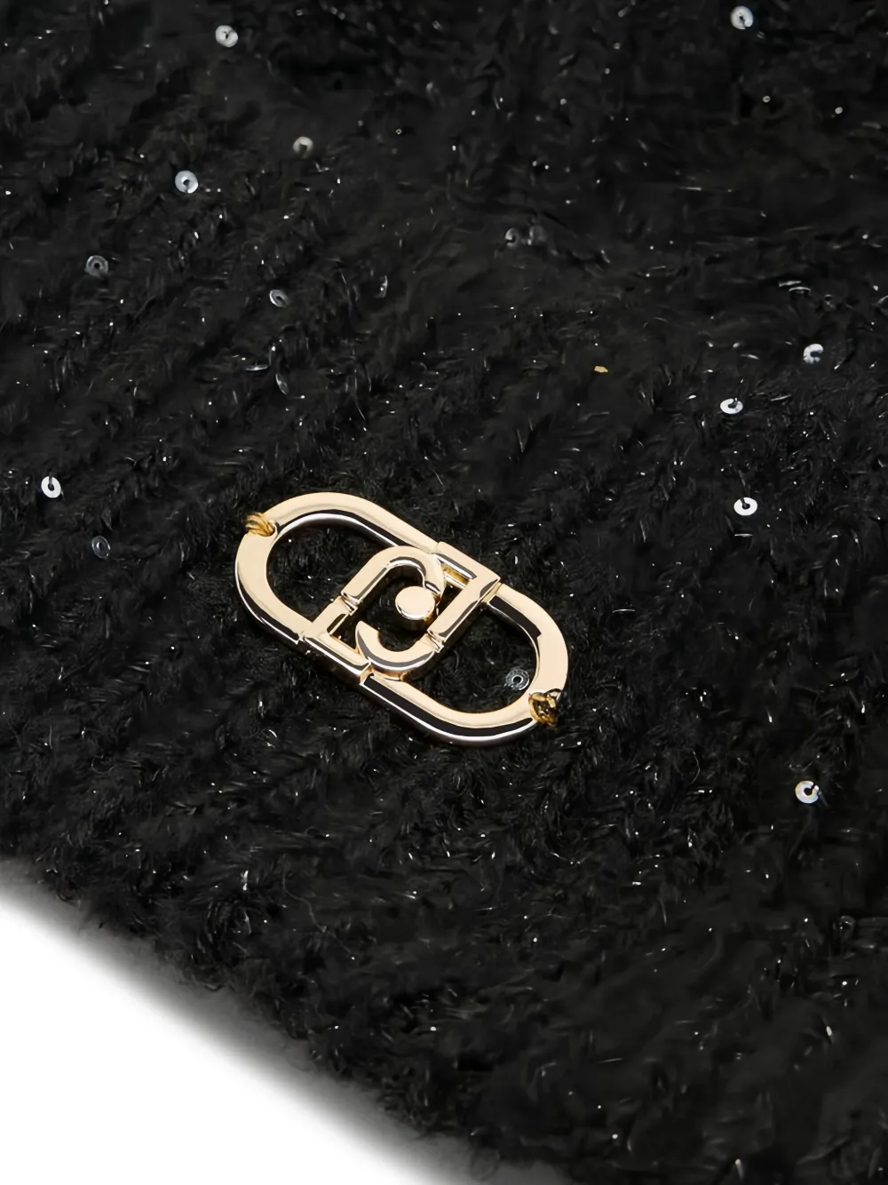 LIU JO Muts met pailletten en pompon Zwart