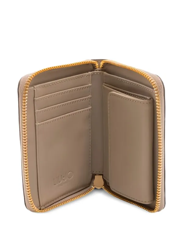 LIU JO logo-plaque zip-around Wallet Neutrals FARFETCH JO