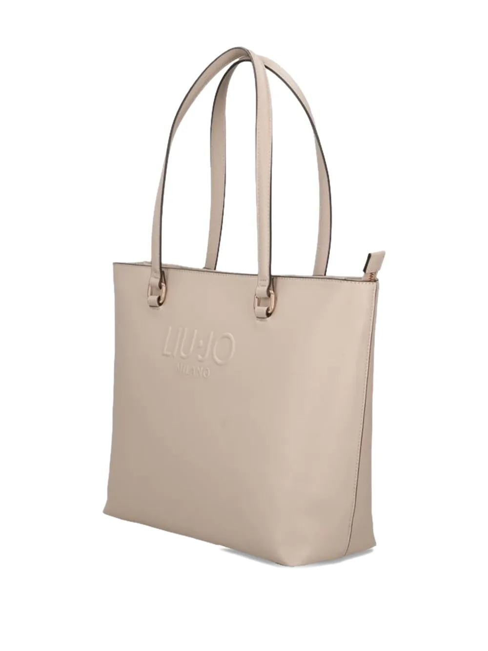 Liu •jo Logo-embossed Top-handle Bag In Neutral