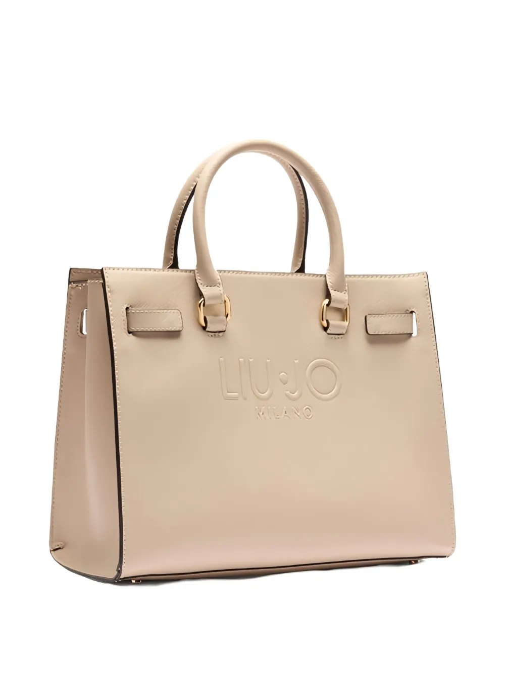 Liu •jo Logo-plaque Satchel In Neutral