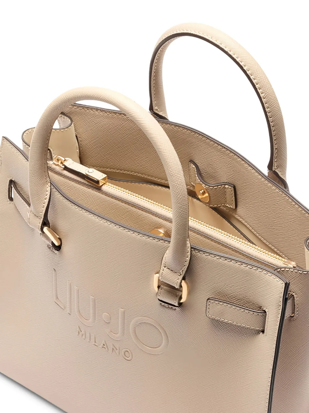 LIU JO Tas met logoplakkaat Beige
