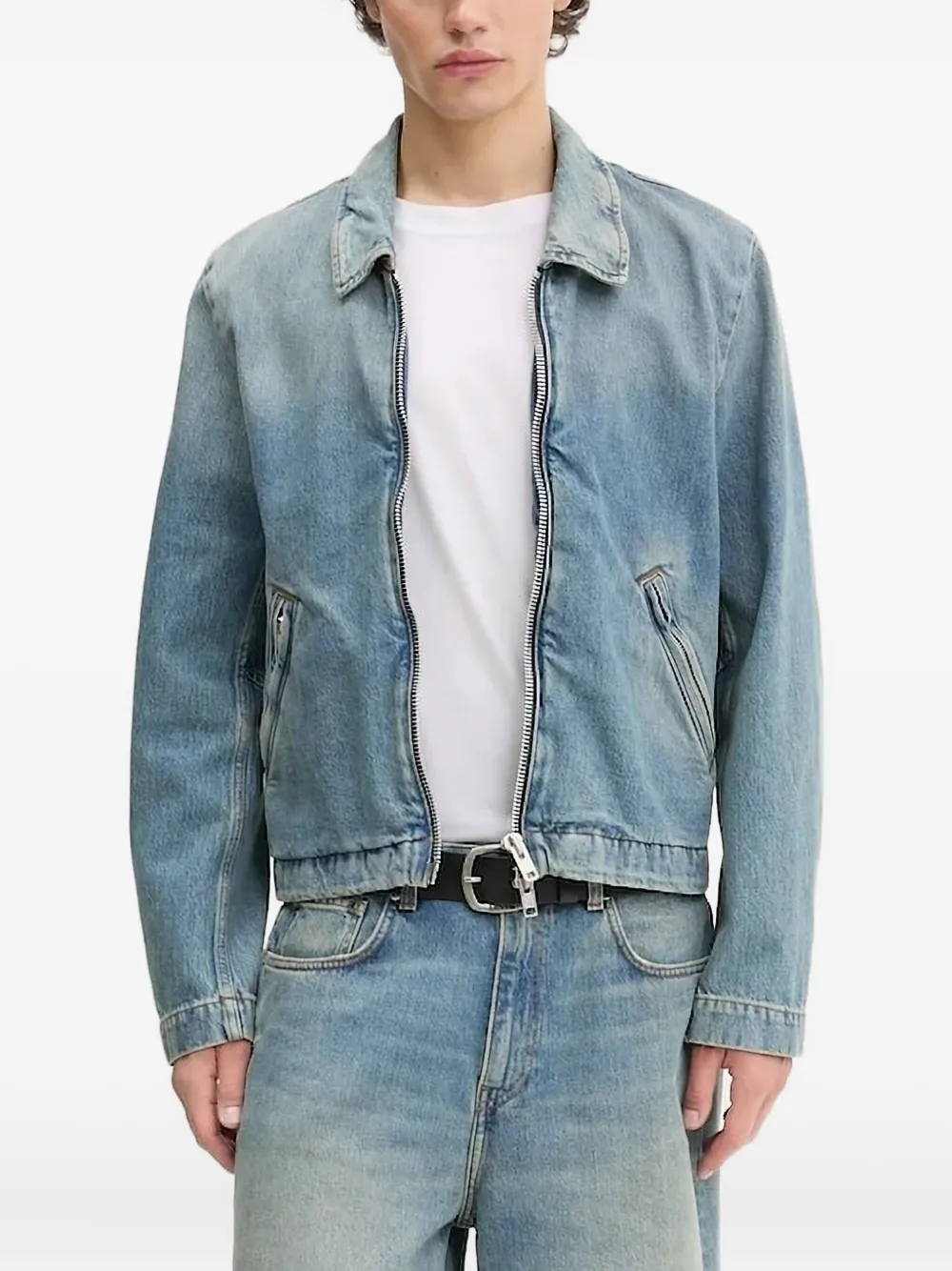 Won Hundred zip-front denim jacket Blauw