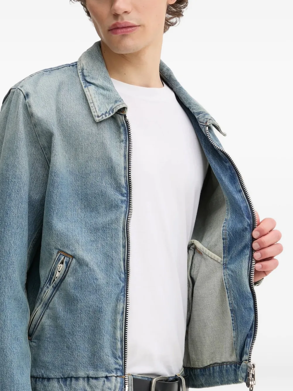 Won Hundred zip-front denim jacket Blauw