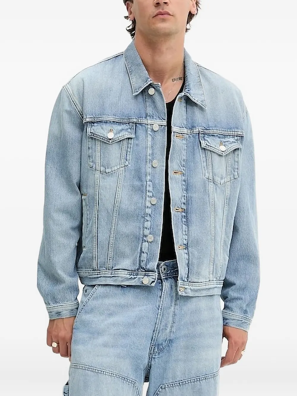 Won Hundred Button-up Denim Jacket In Blue