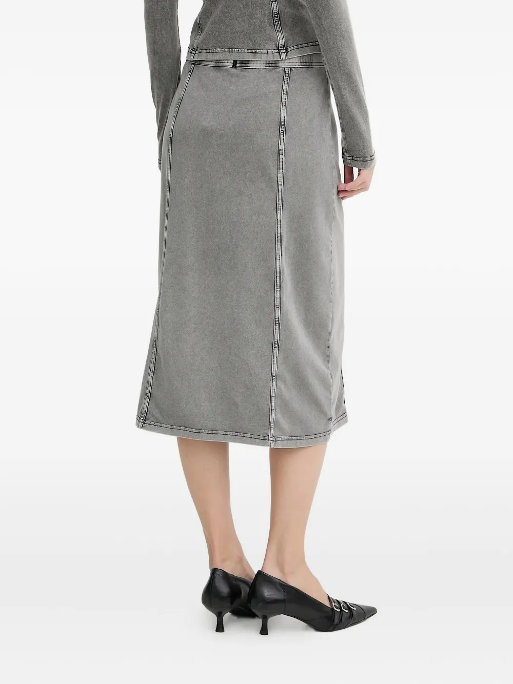 Diesel acid-wash midi straight skirt | Straight Skirts | Image 2