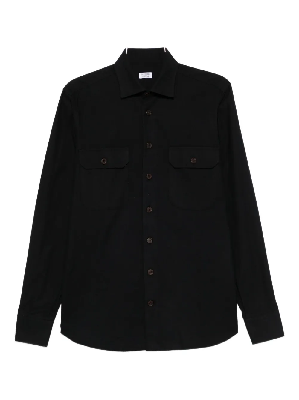 Borriello Napoli Double-pocket Button-down Shirt In Black