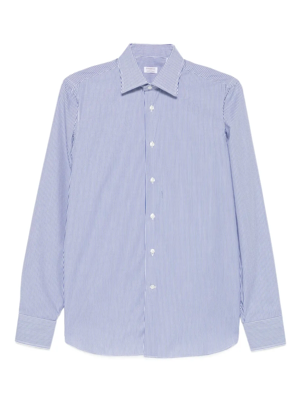 BORRIELLO NAPOLI striped cotton shirt - ブルー BORRIELLO NAPOLI striped cotton shirt - ブルー