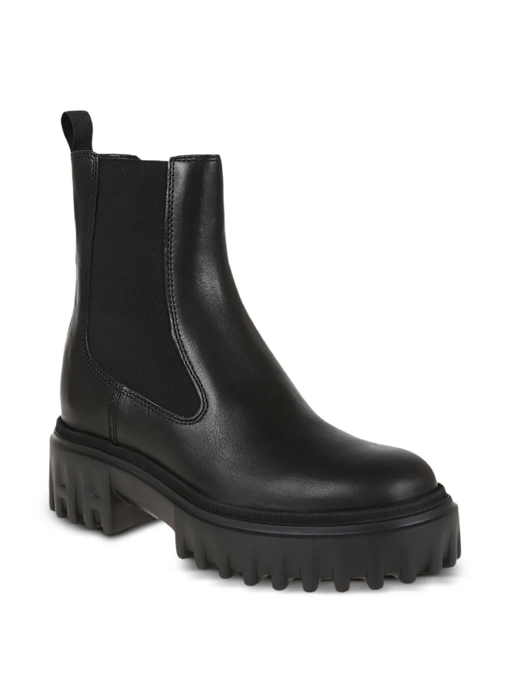Hogan elastic-panel platform chelsea boots Black