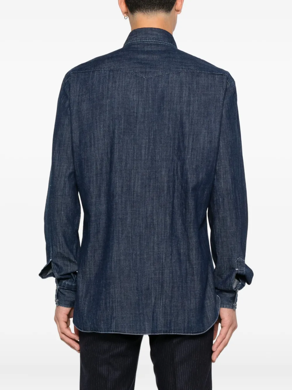 Barba Denim overhemd Blauw