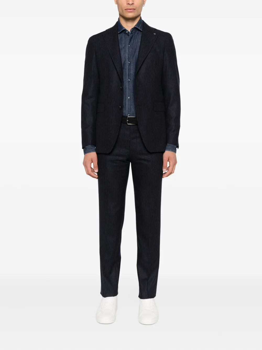 Barba Denim overhemd Blauw