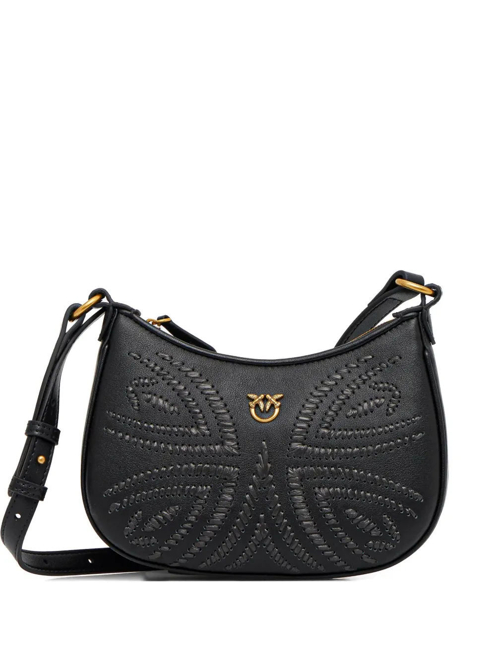PINKO Kleine Baby Half Moon schoudertas Zwart