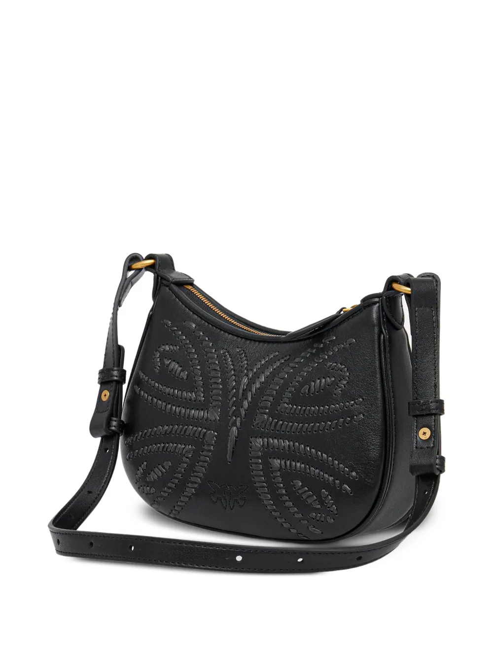 PINKO small Baby Half Moon shoulder bag - Zwart