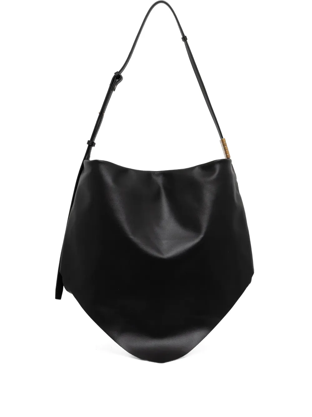 logo-plaque draped tote bag