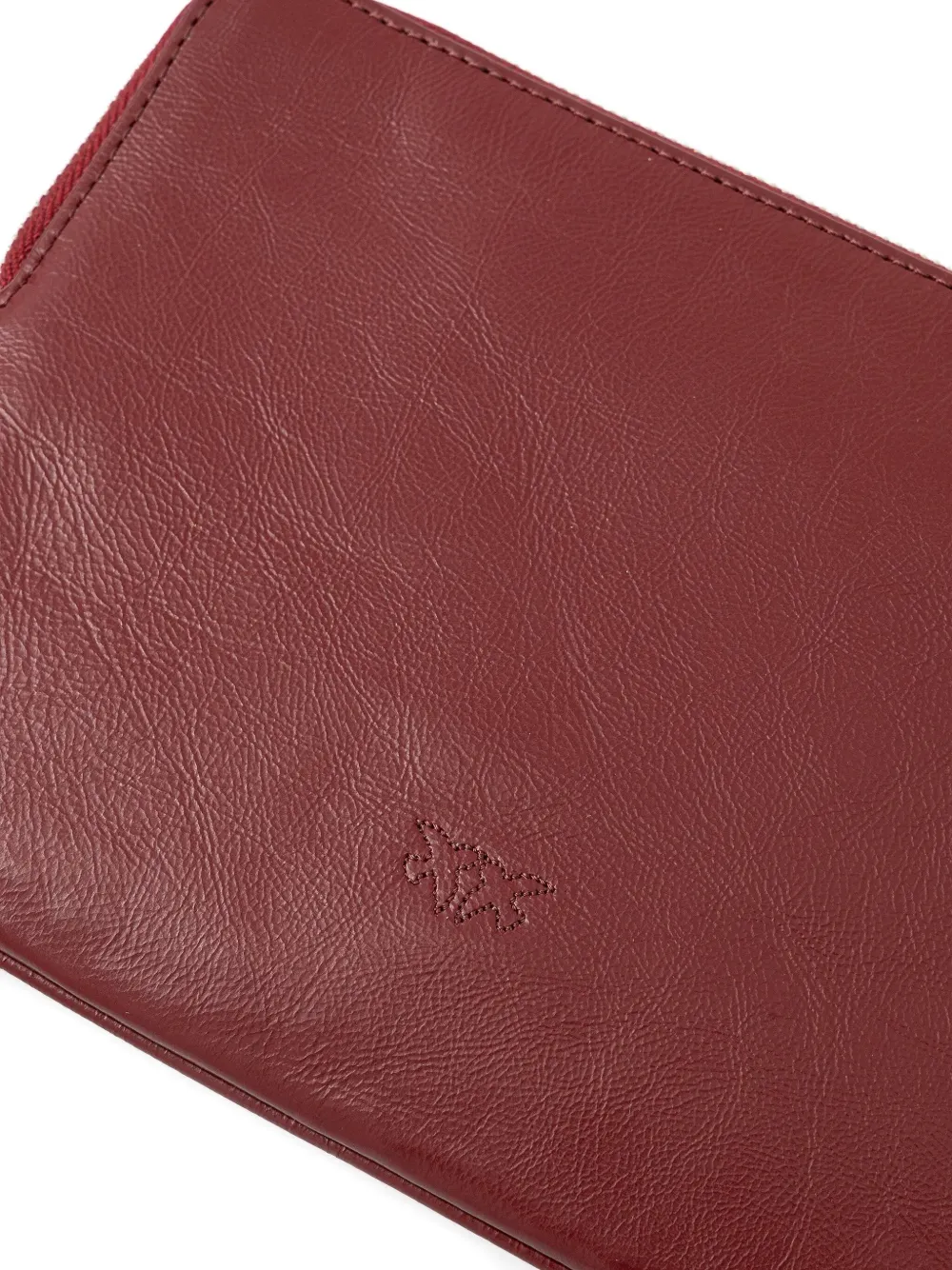 Pinko Leather Clutch Bag In Red