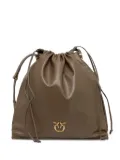 PINKO medium drawstring leather shoulder bag - Brown