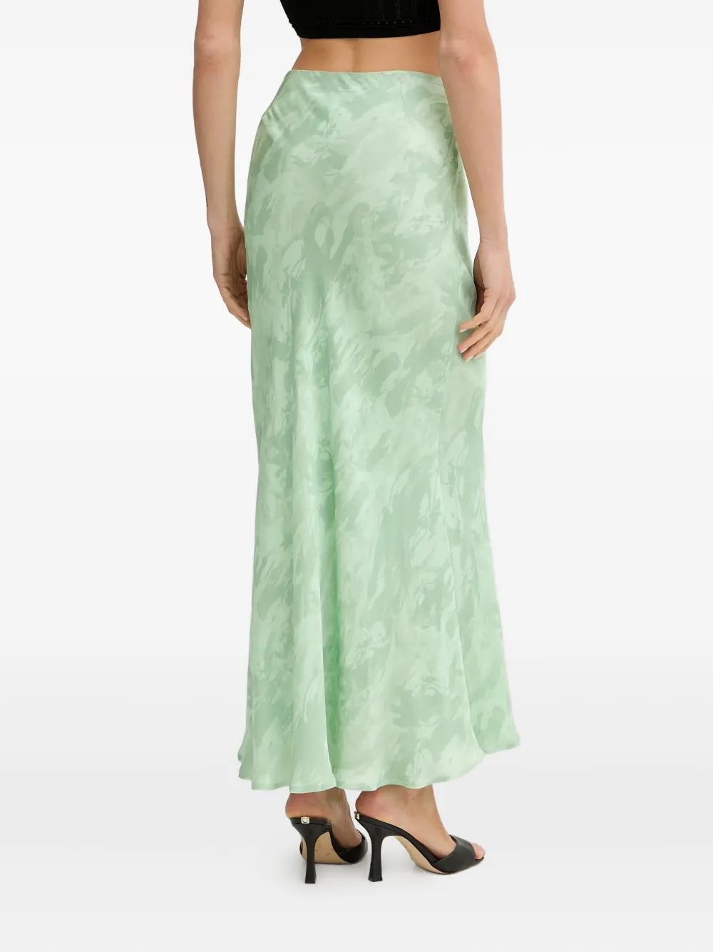 PINKO printed bias-cut midi skirt Groen