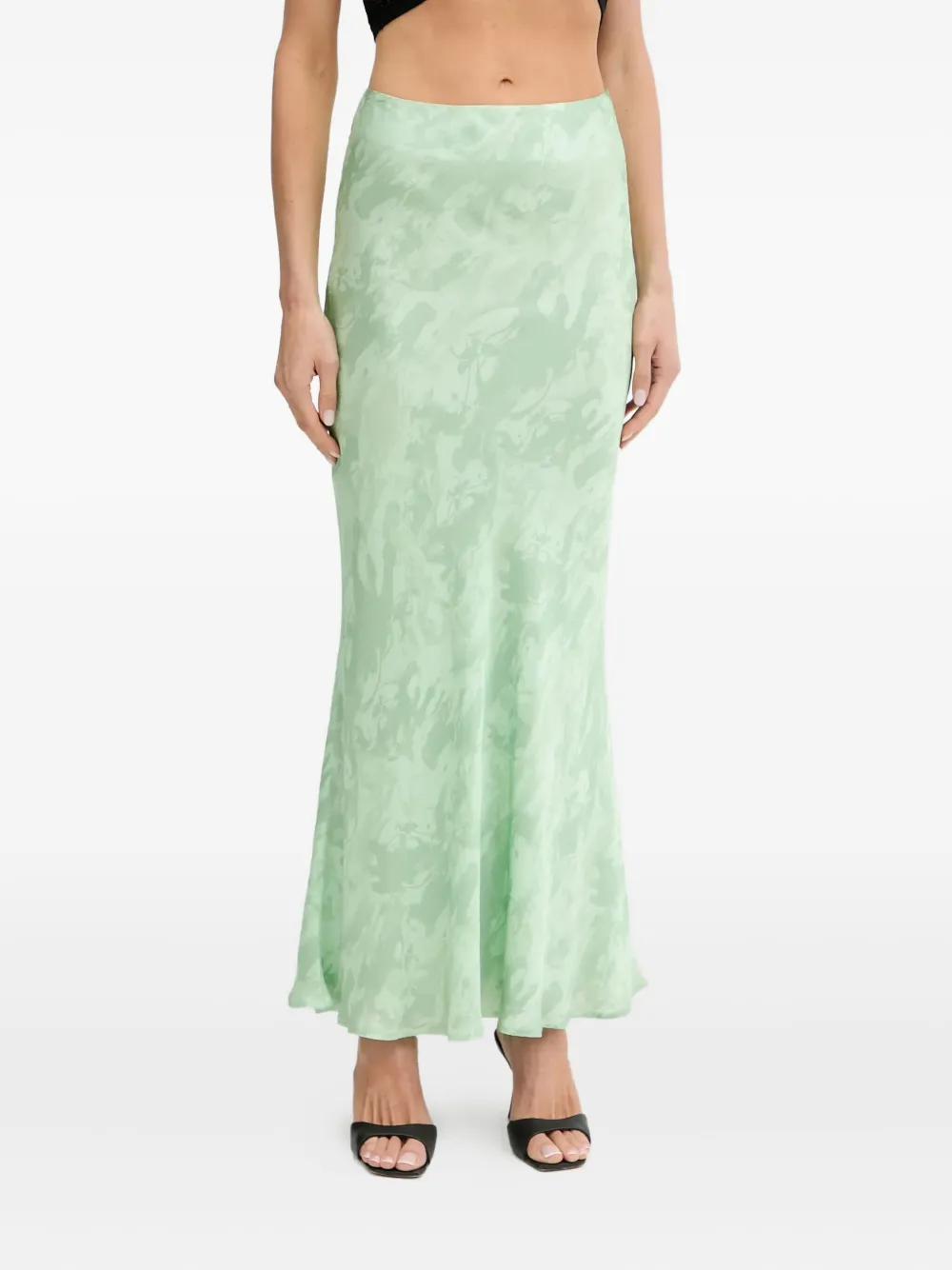 PINKO printed bias-cut midi skirt Groen