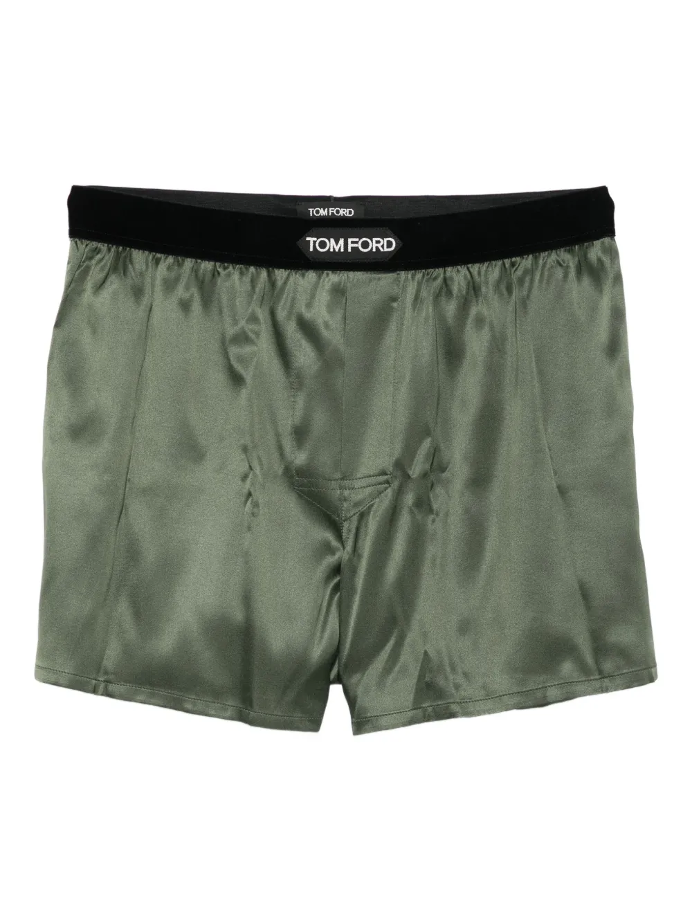 TOM FORD Boxershorts van zijdeblend Groen