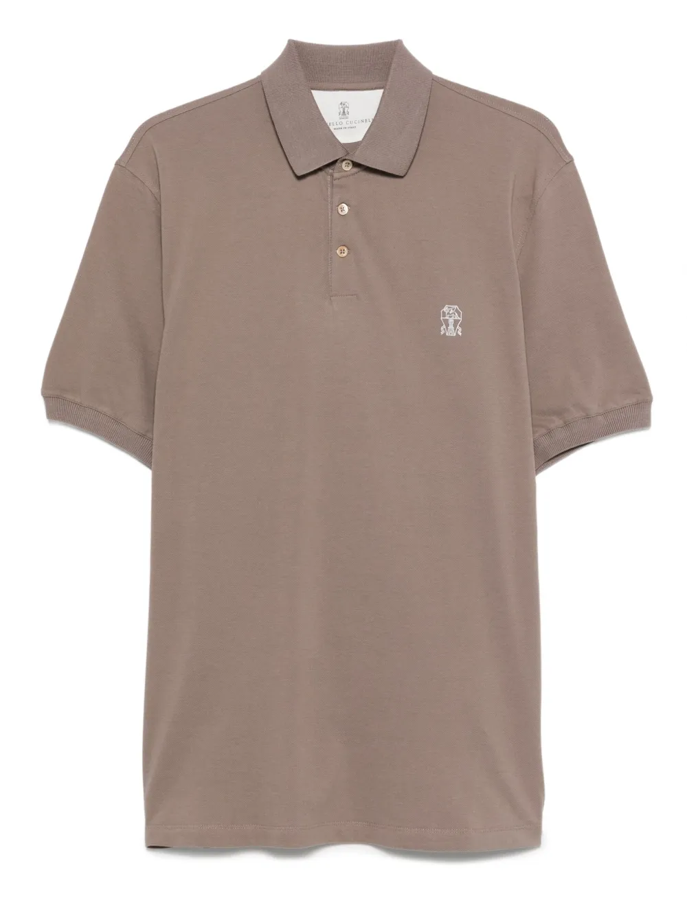 Brunello Cucinelli Poloshirt met geborduurd logo Grijs