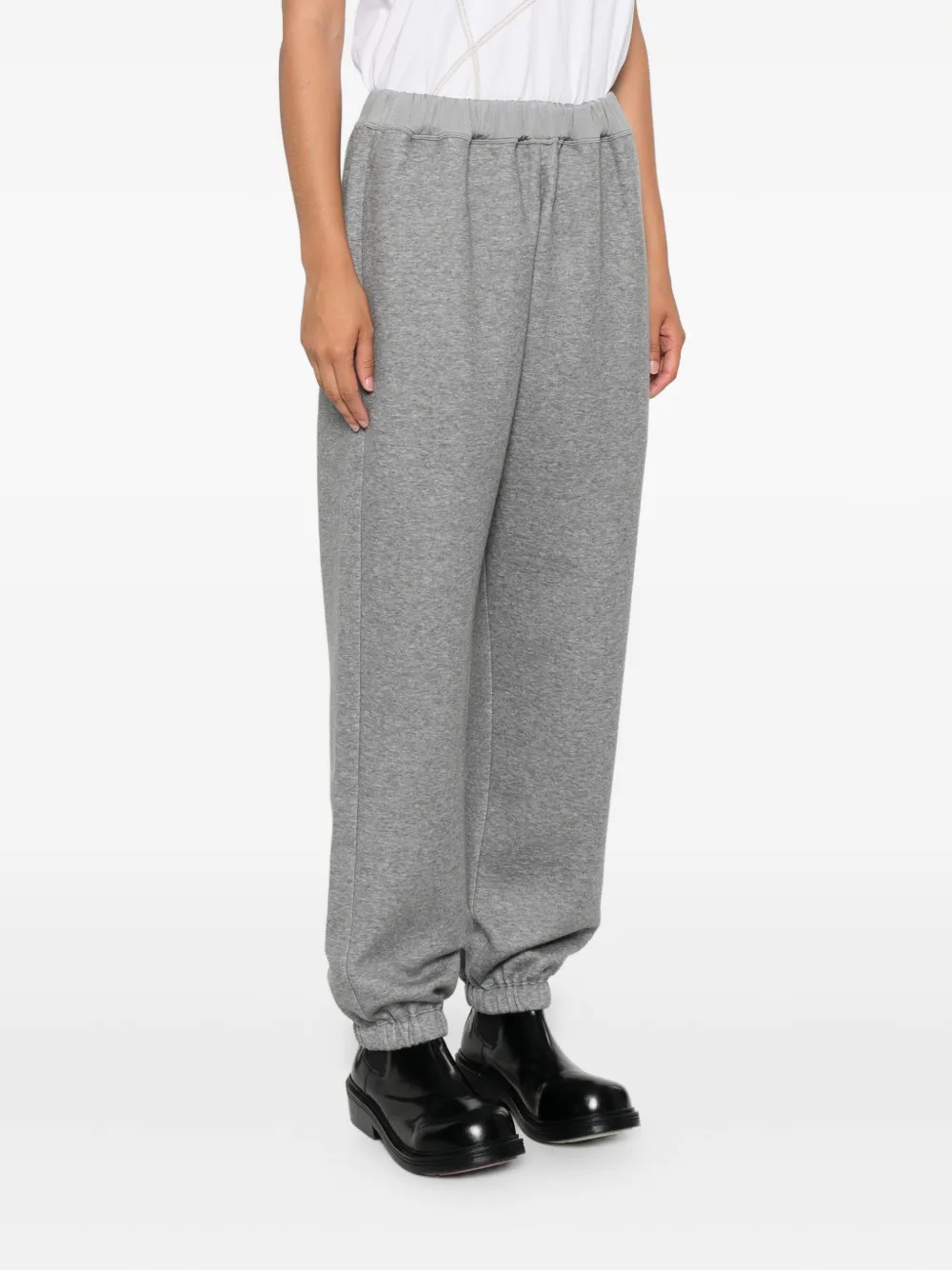 Carven Elastic-cuffed Track Pants In Gray
