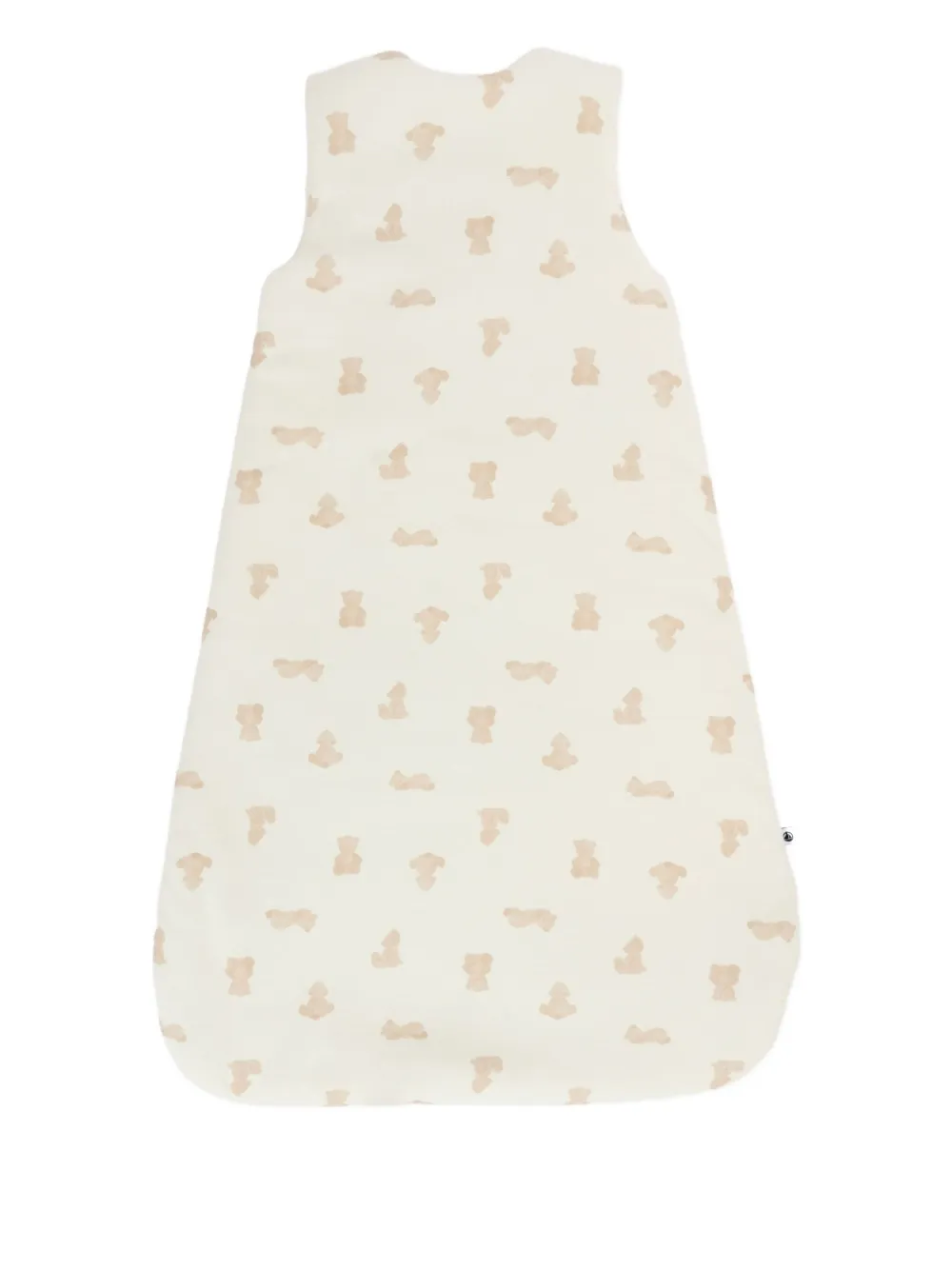 Petit Bateau Mouwloze slaapzak met beerprint Beige