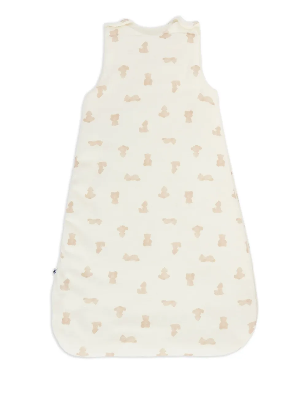 Petit Bateau Mouwloze slaapzak met beerprint Beige