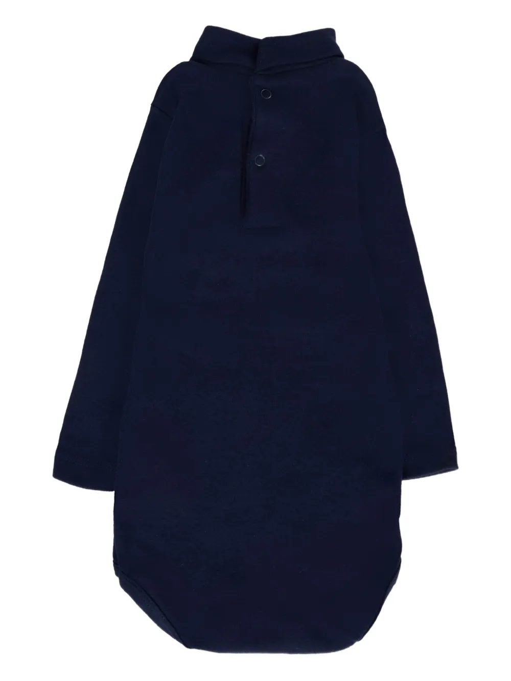 Petit Bateau Romper met hoge hals en lange mouwen - Zwart