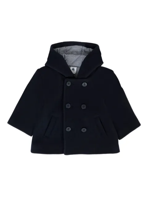 Petit Bateau hooded double-breasted coat