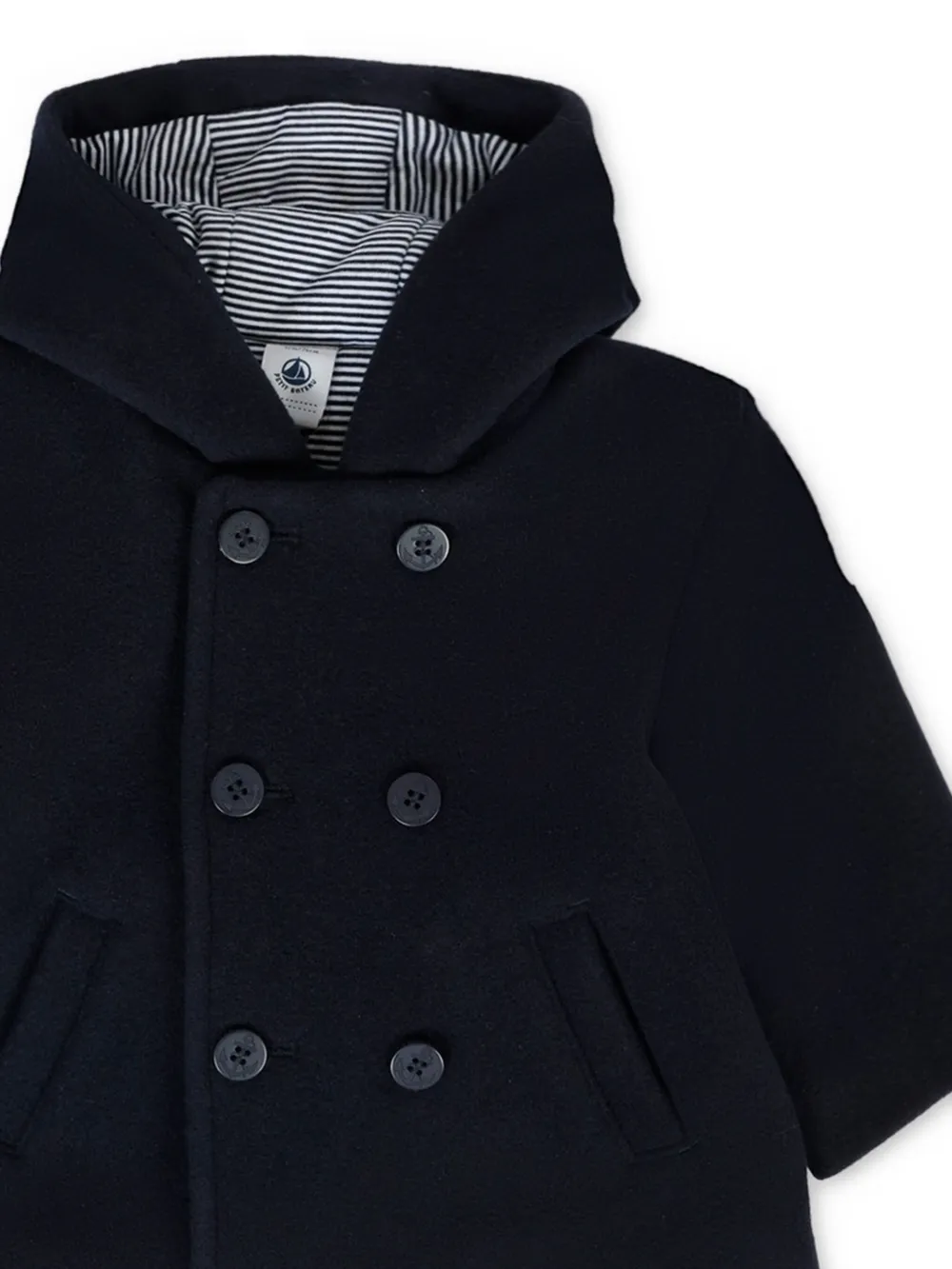 Petit Bateau Jas met capuchon - Zwart