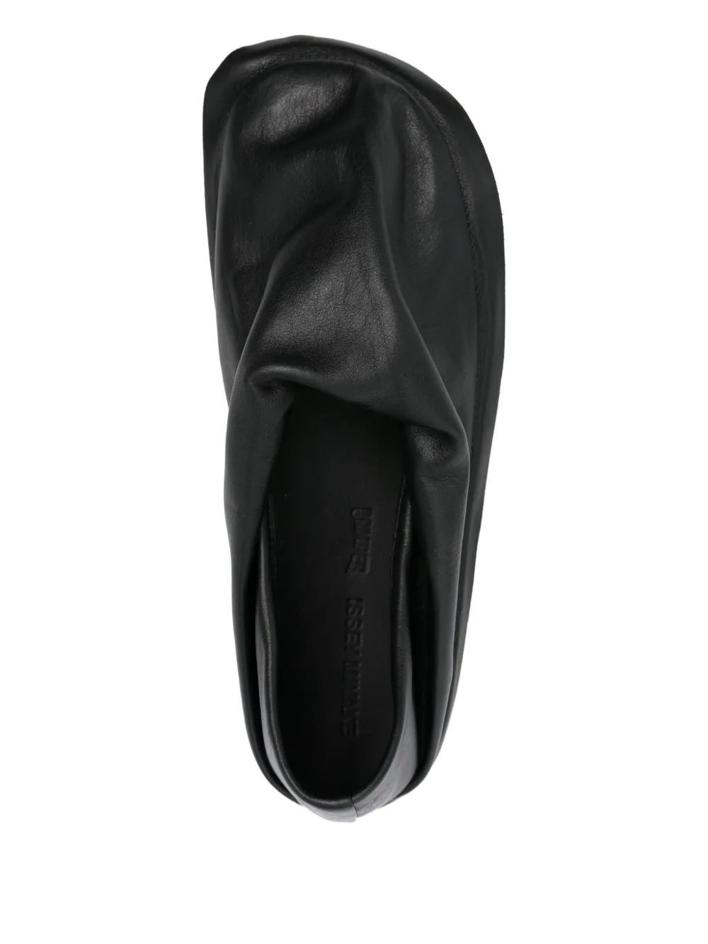 Camper x Issey Miyake Peu Form leather slippers Black