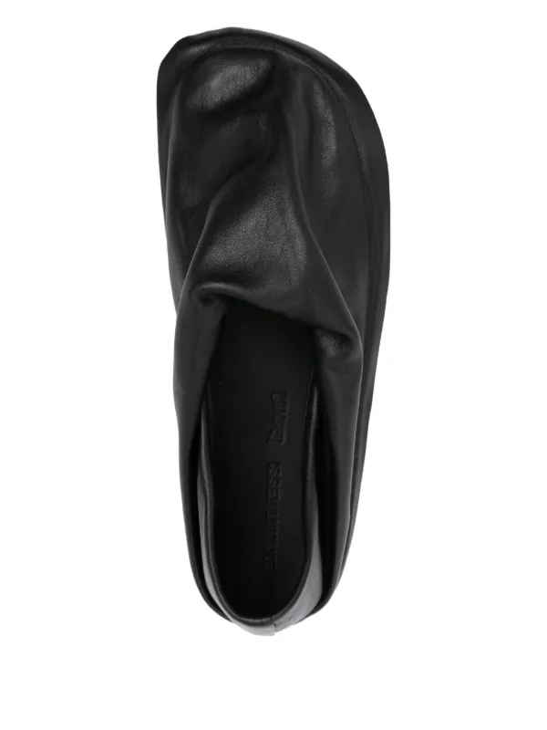 CAMPERスリッポン黒レザー42 Camper x Issey Miyake Peu Form レザースリッポン | ブラック