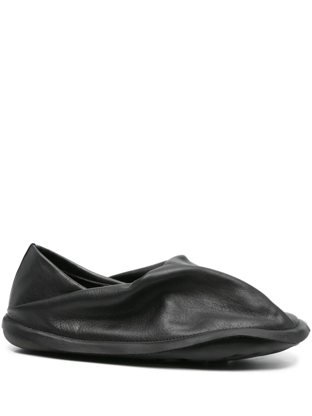 Camper x Issey Miyake Peu Form leather slippers Black