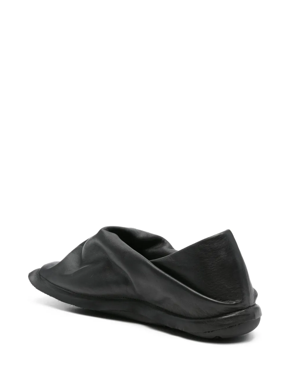 Camper x Issey Miyake Peu Form leather slippers Black