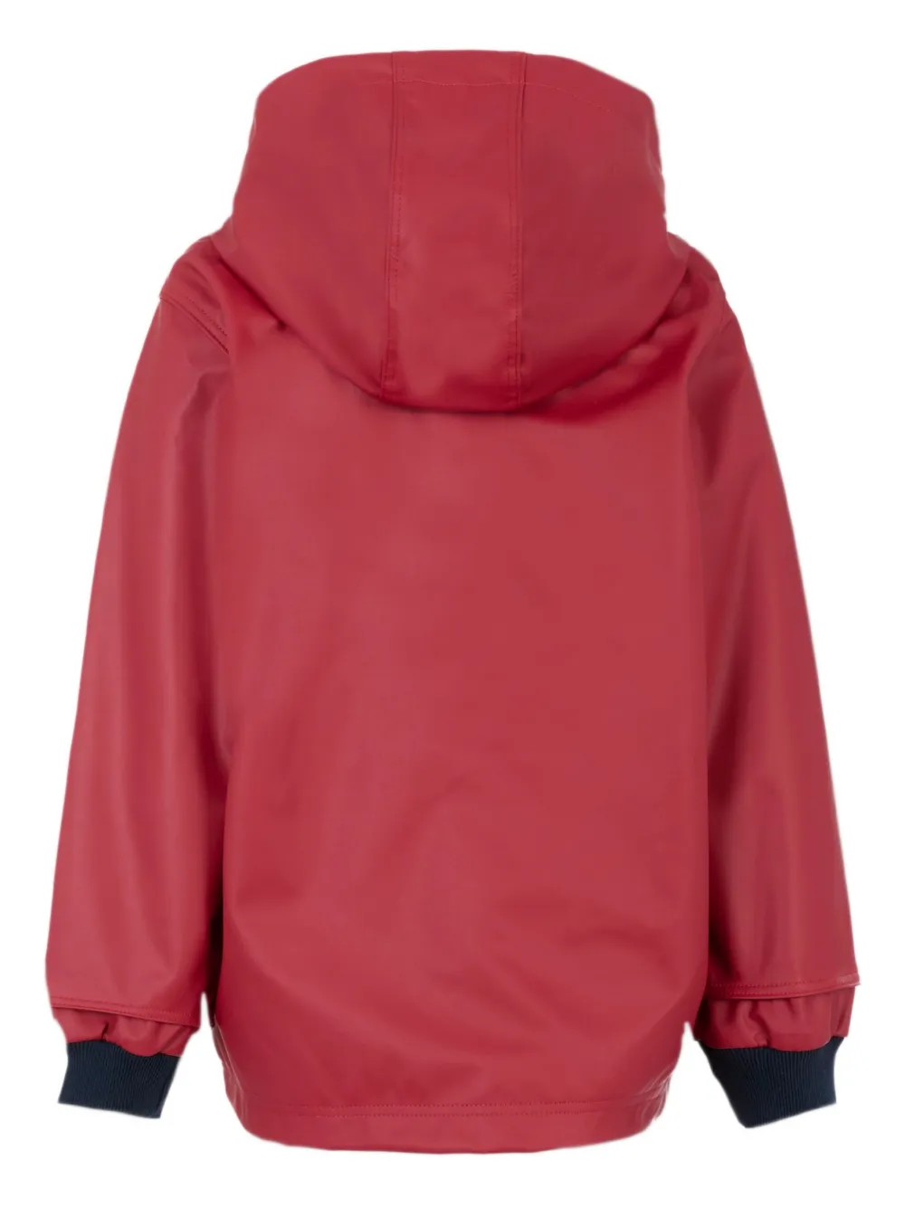 Petit Bateau Regenjas met capuchon en klepzak Rood