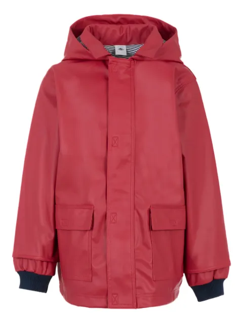 Petit Bateau hooded flap-pocket raincoat