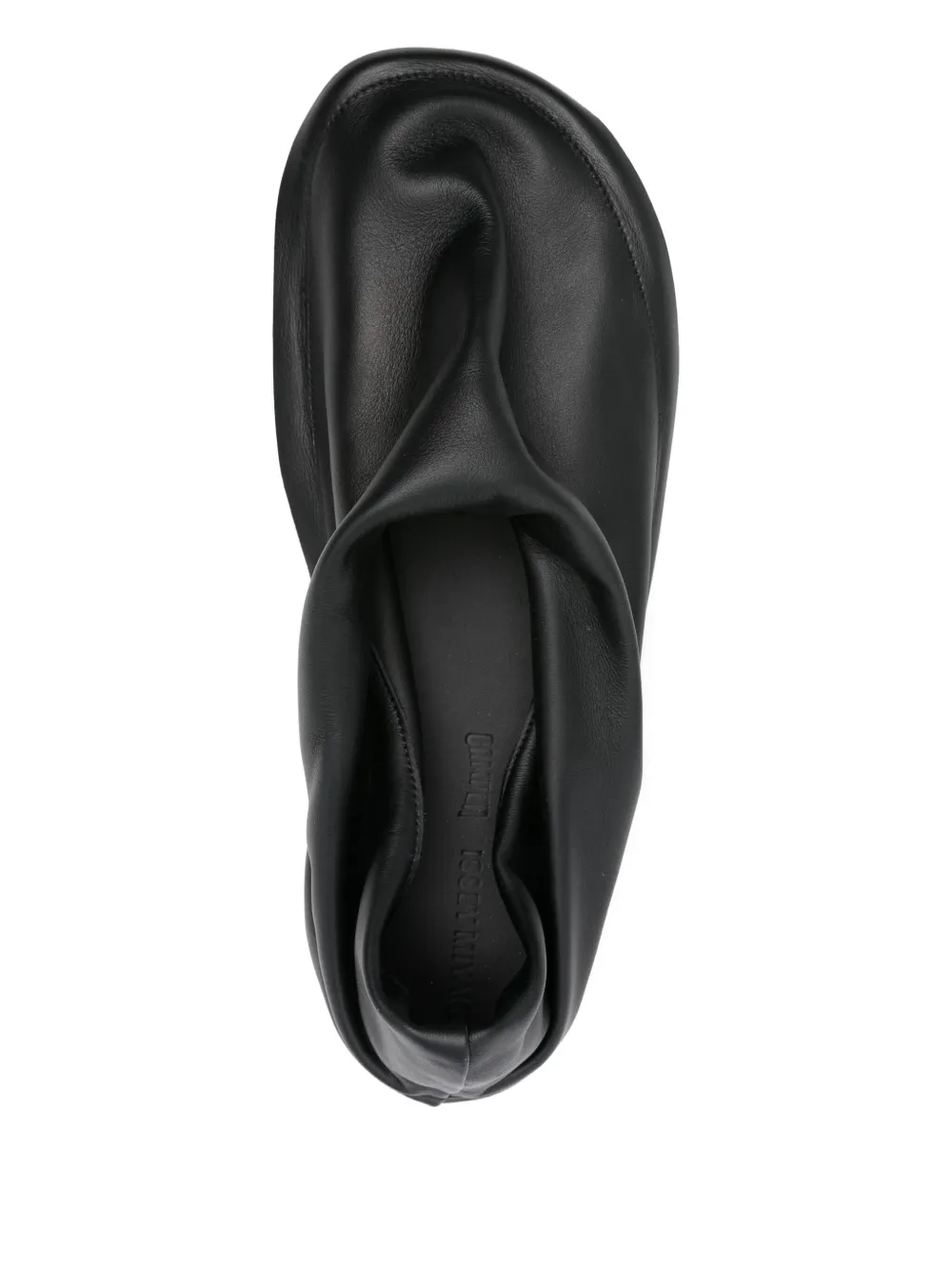 Camper x Issey Miyake Peu Form leather slippers Black
