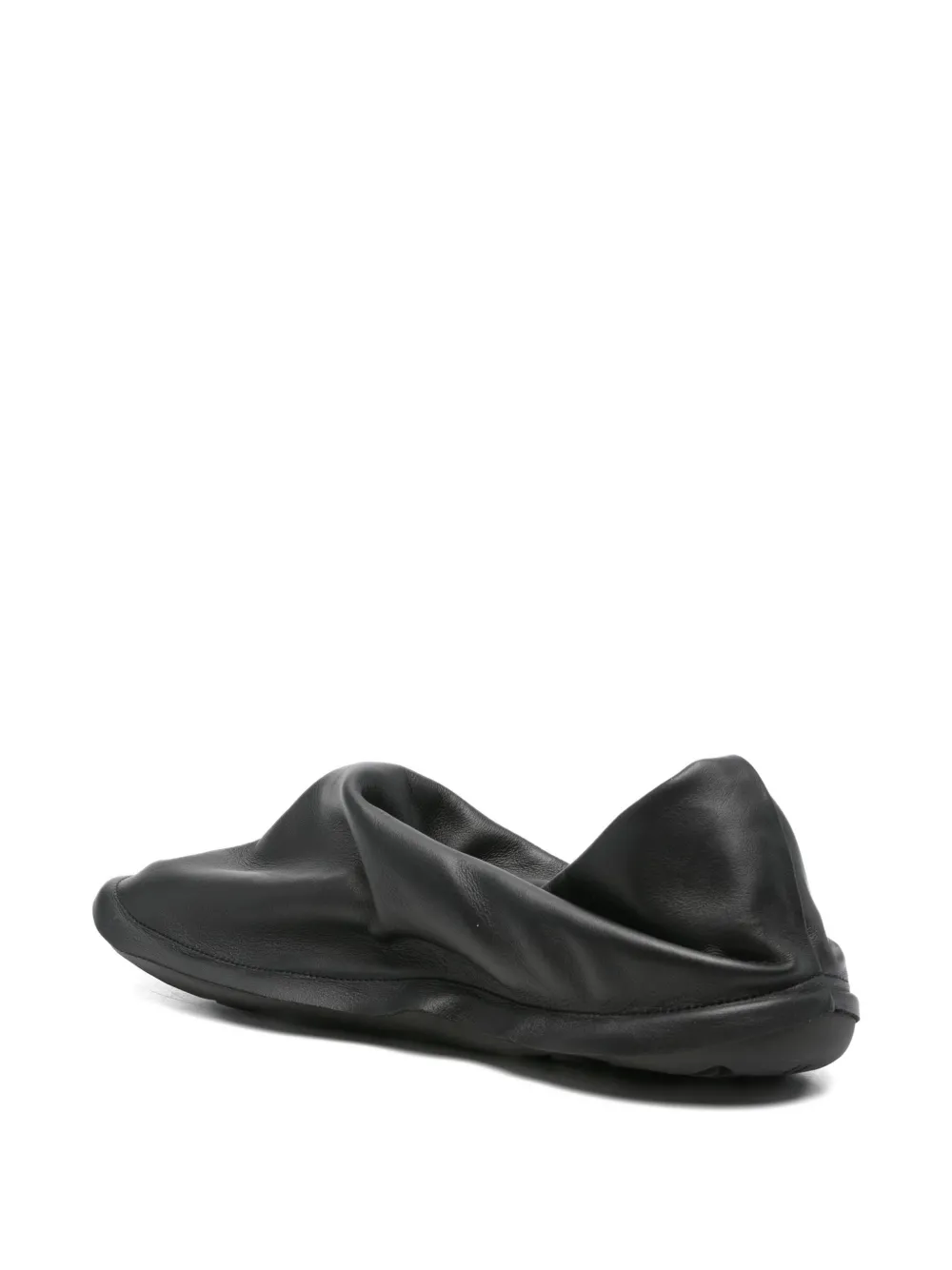 Camper x Issey Miyake Peu Form leather slippers Black