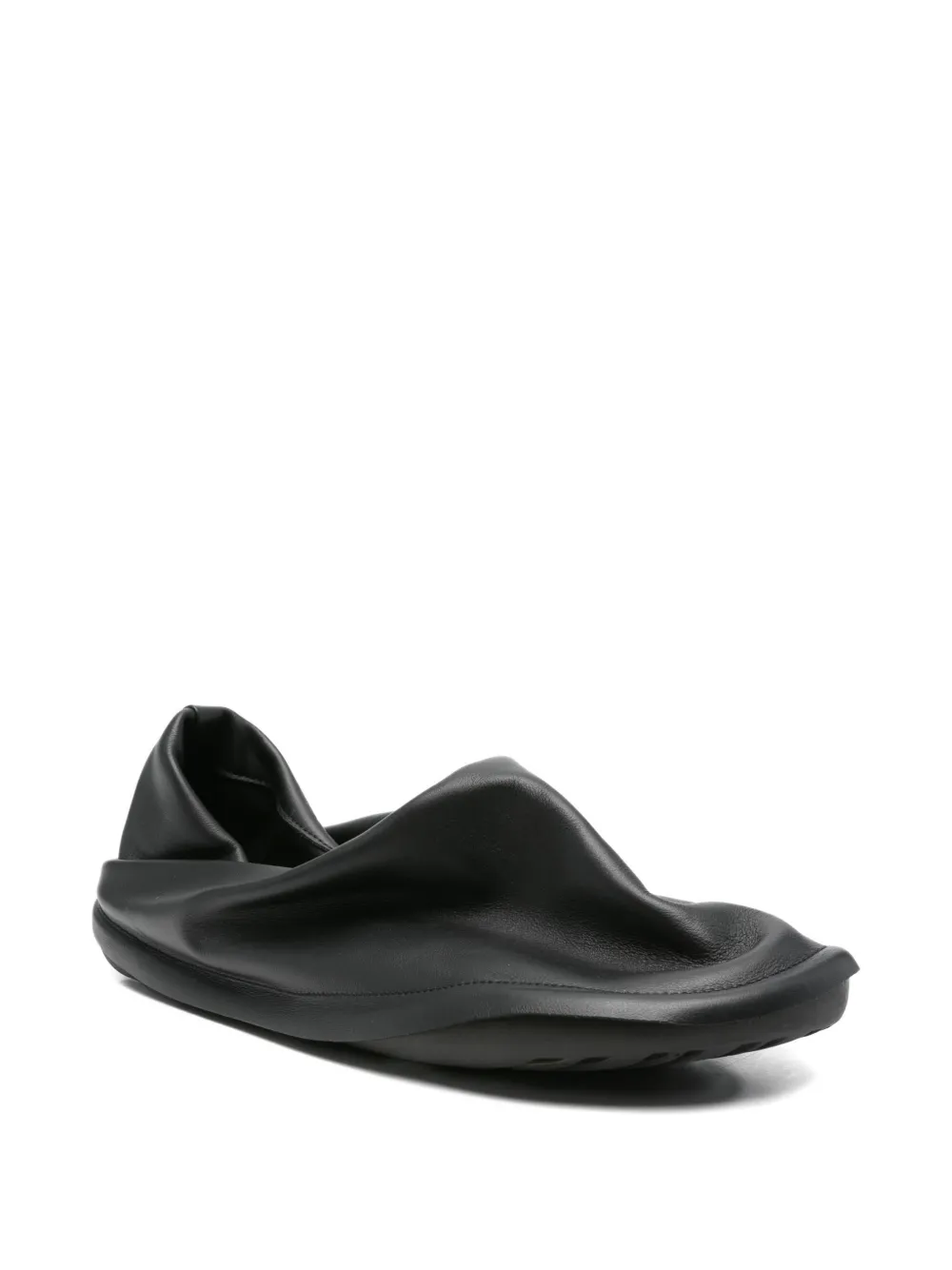 Camper x Issey Miyake Peu Form leather slippers Black