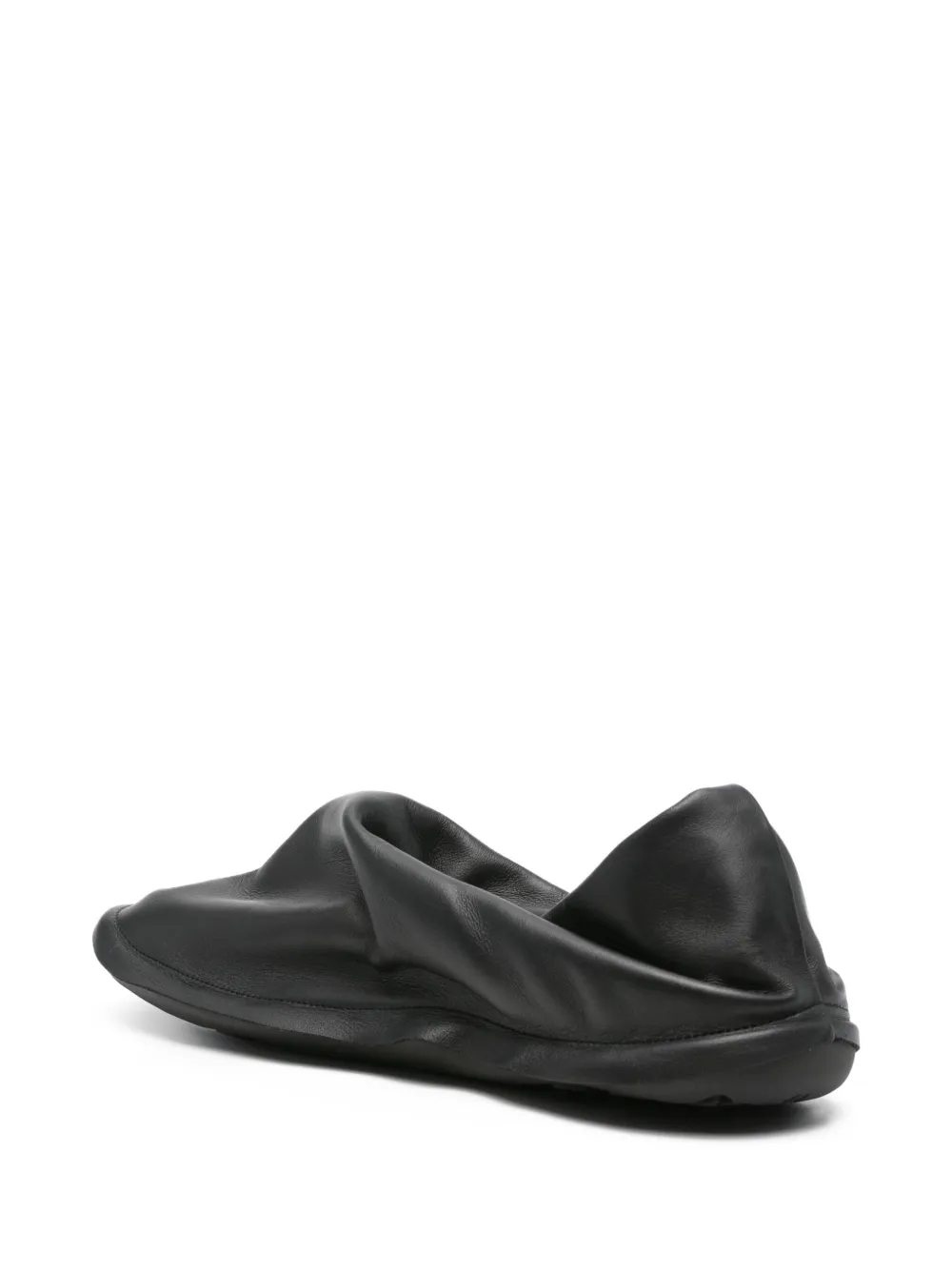 Camper x Issey Miyake Peu Form leather slippers Black