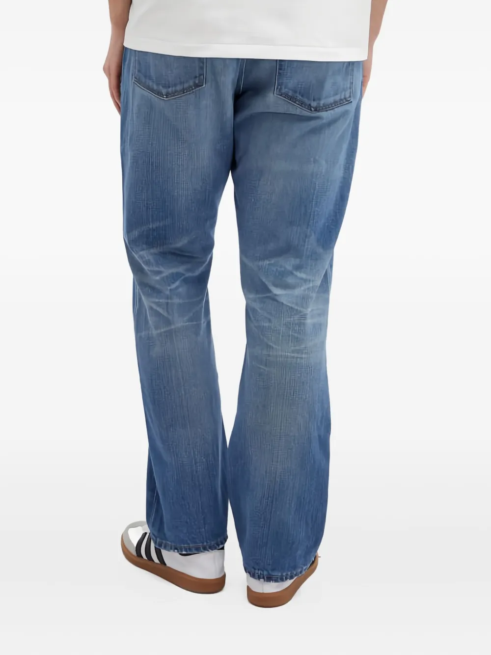 A BATHING APE Denim jeans met sterrenprint Blauw