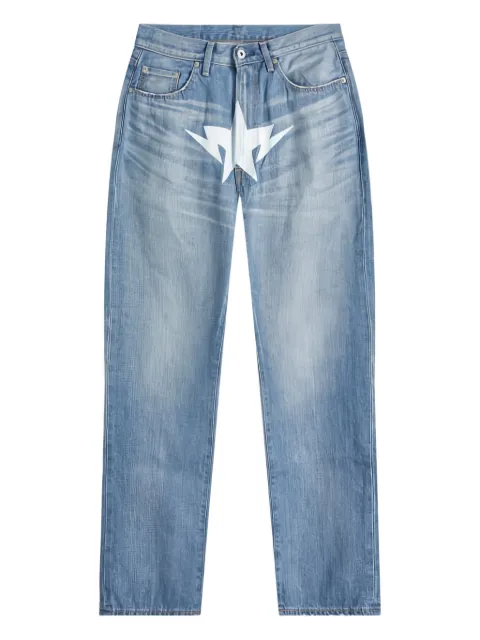 A BATHING APE® star-print denim jeans