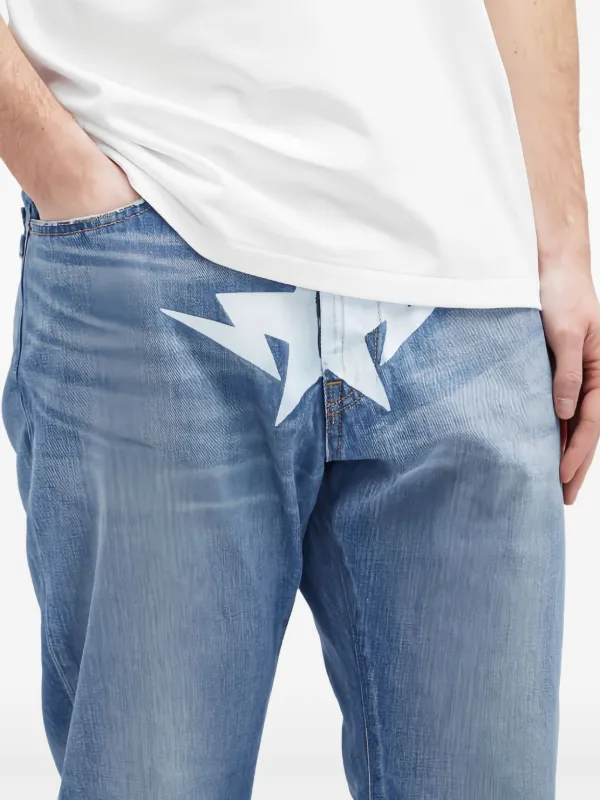 A BATHING APE® star-print Denim Jeans | Blue | FARFETCH
